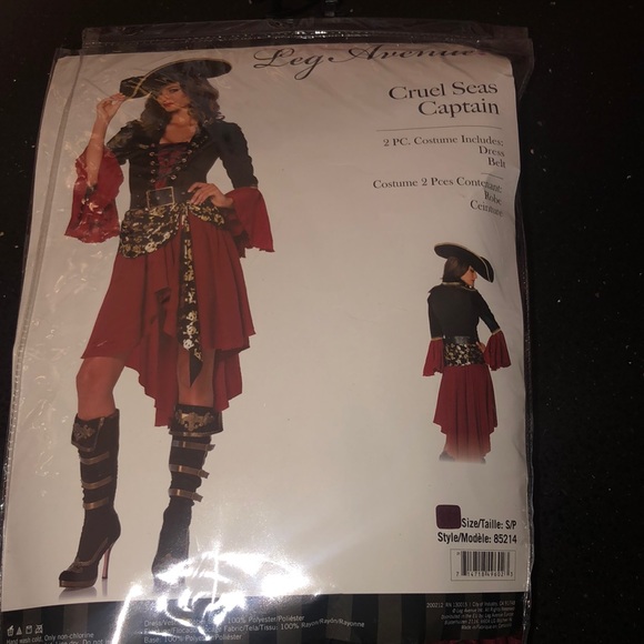 Brand New Leg Avenue Cruel Seas pirate costume sm